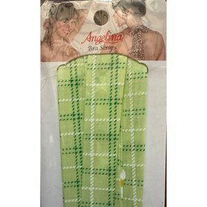 Angelina Fabric Bra Straps Transform Bras +Halter Tops Plaid+Flowers Green+White